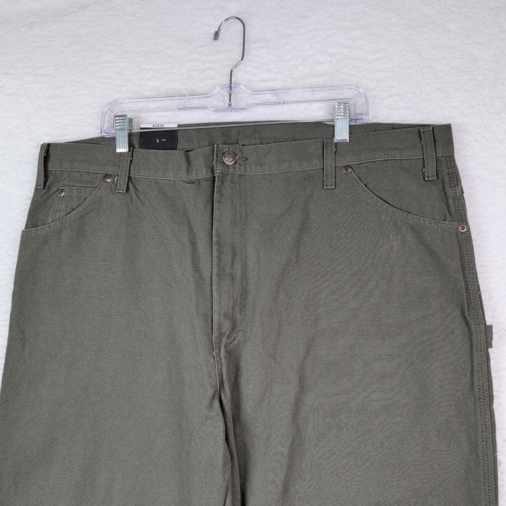 NWT Dickies Men's Relaxed Fit Carpenter Jeans Straight Leg Moss Green 42x30